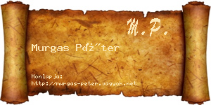 Murgas Péter névjegykártya